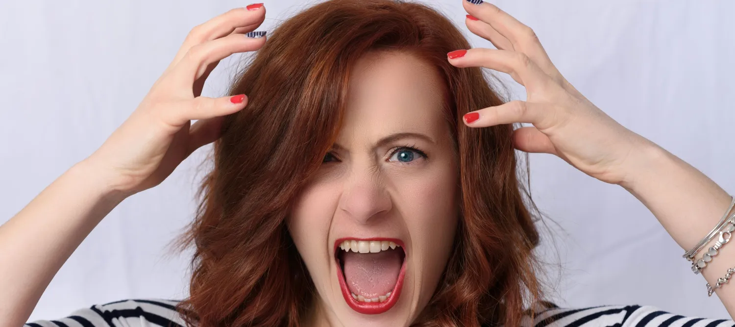 a woman looking angry