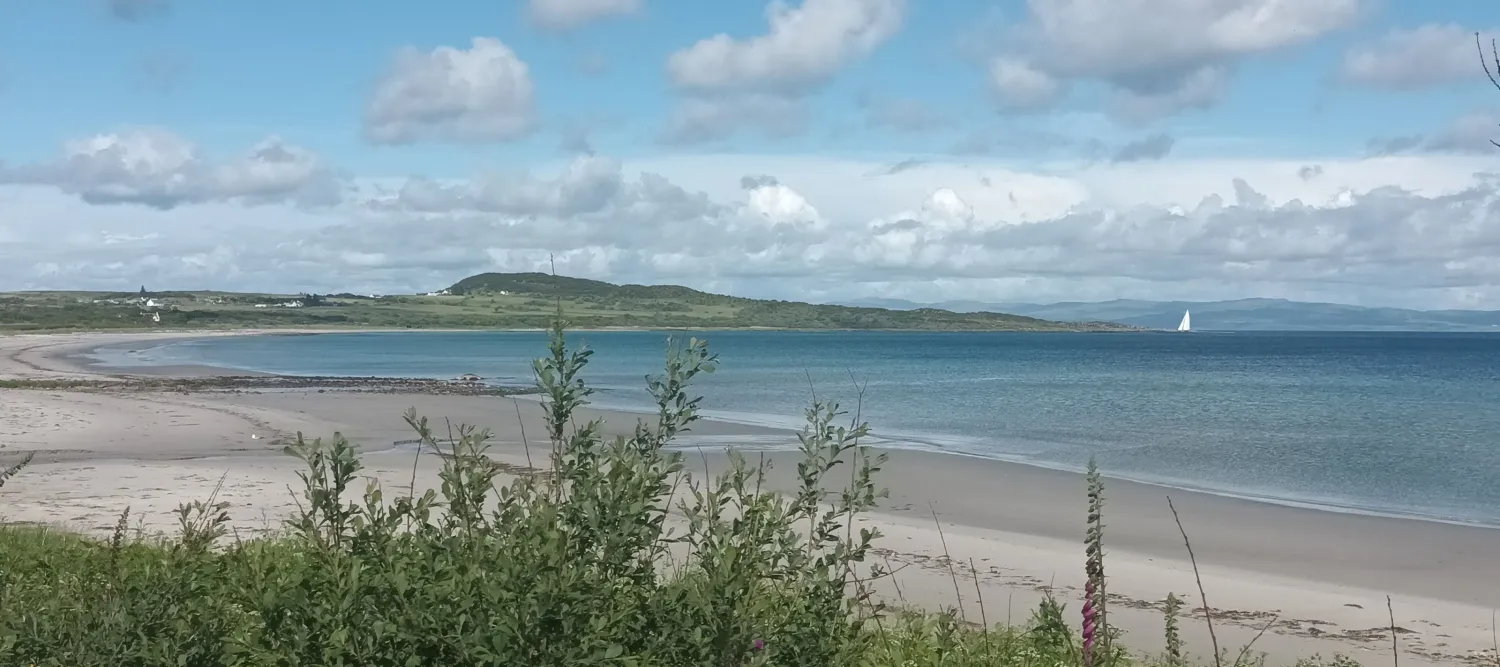 a landscape photo of a beach