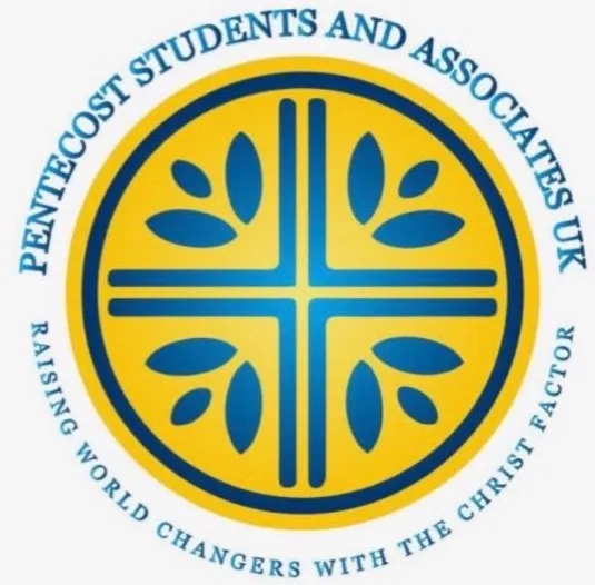 PENSA Edinburgh Christian Fellowship logo, a yellow circle with a blue cross and pattern