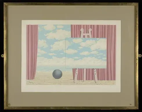 an abstract painting of a painting of clouds which merge with the background clouds