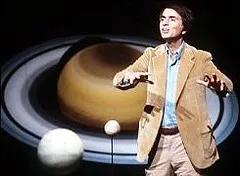 Carl Sagan giving a talk 