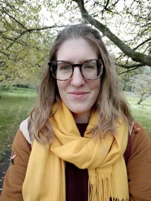 Hannah looking at the camera smiling