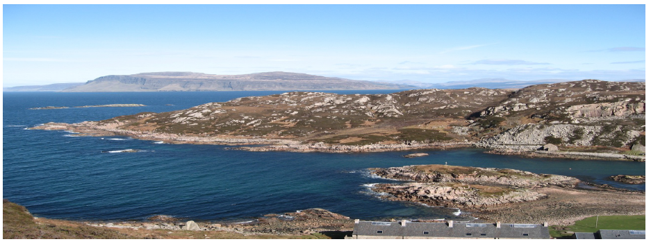 Photograph of the Island of Mull on a sunny blue sky day