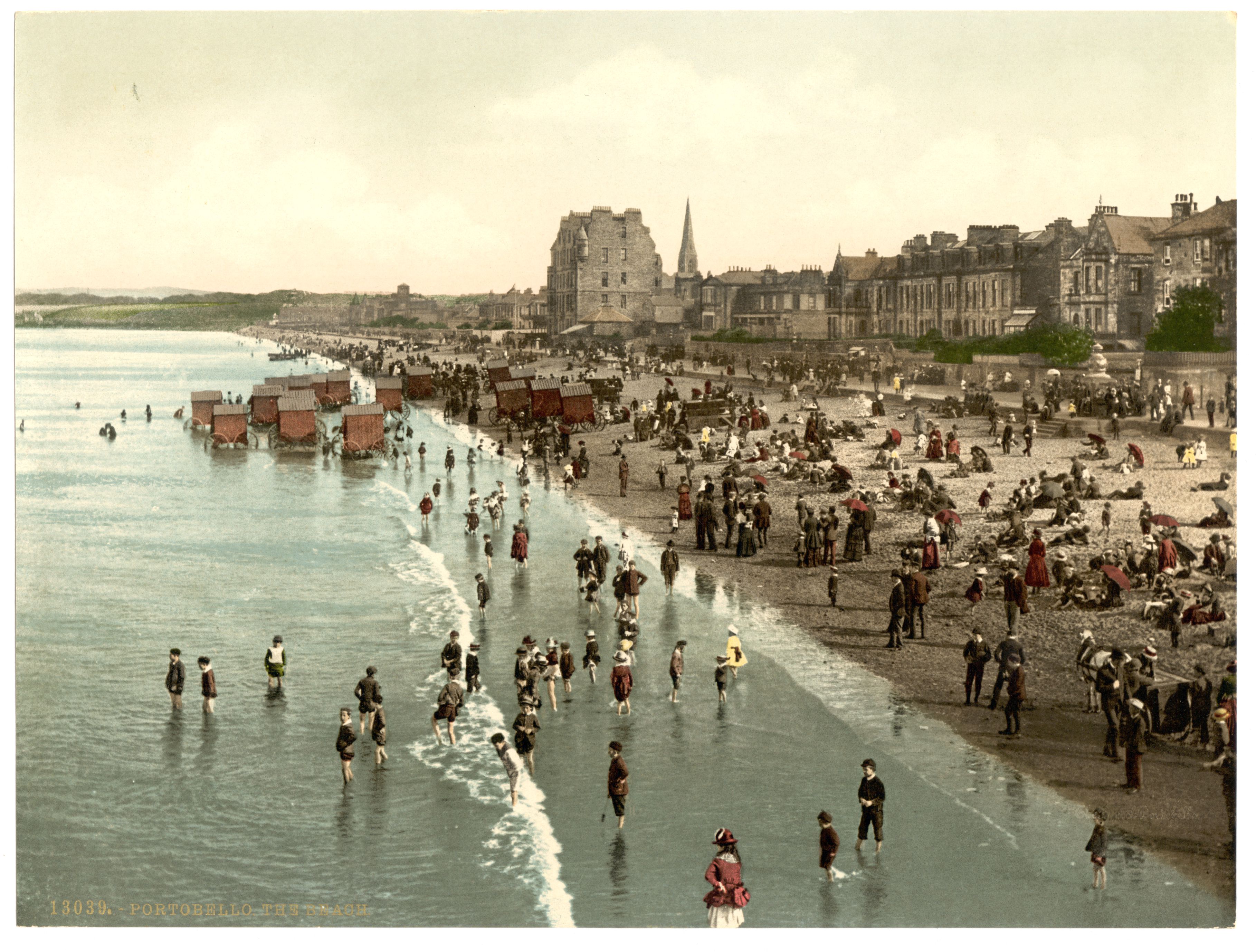 An old photo of Portobello beach